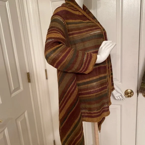 Ralph Lauren Earthy Tones Striped Cardigan NWT Size L/XL - Picture 3 of 9